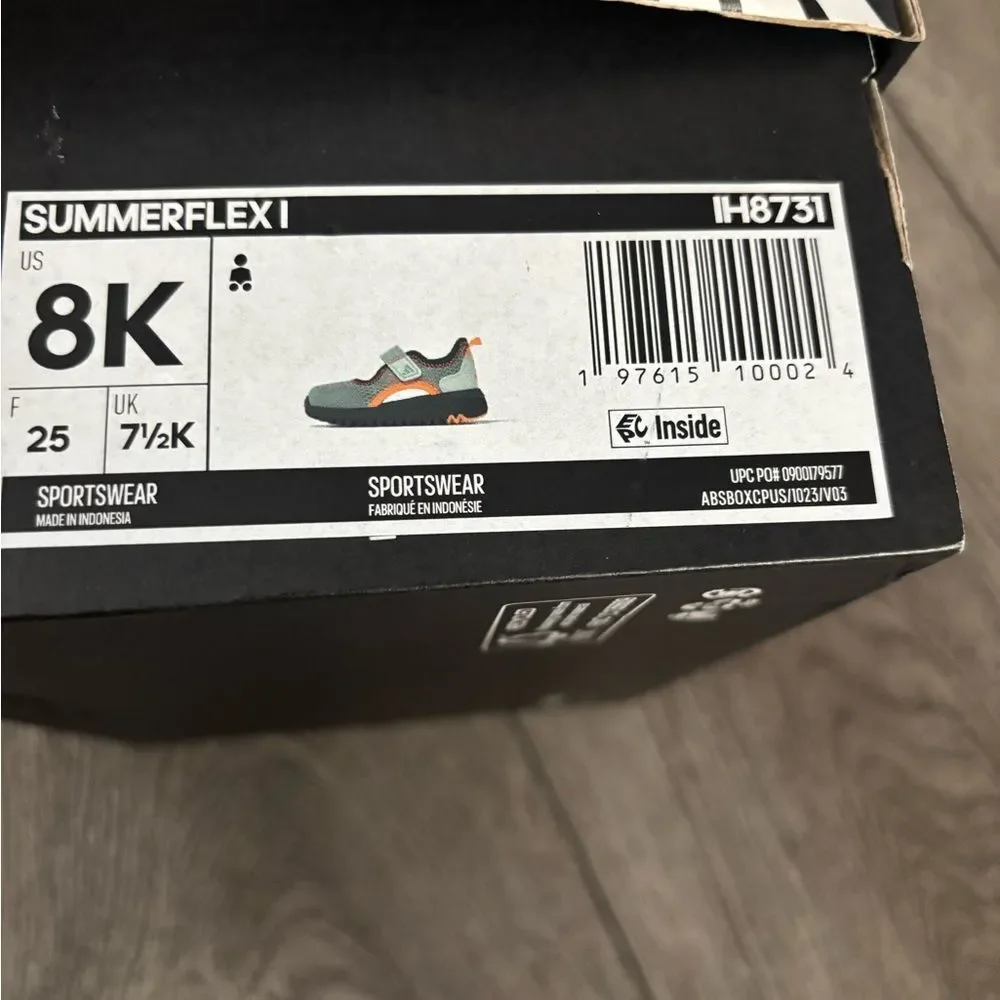 Adidas summer flex I Kids Gray and Orange Athletic Shoes